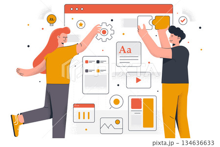 Flat Modern design Illustration of Design Flat Modern design Illustration of Design 134636633