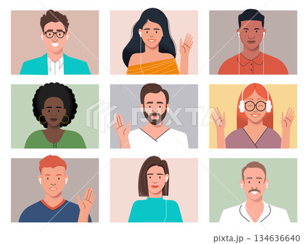 Flat Modern design Illustration of Video Conference 134636640