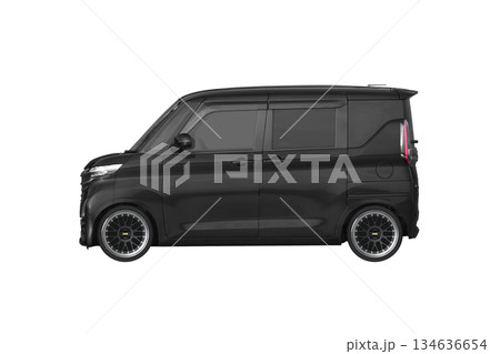 約30mmローダウンで17インチ社外ホイールを履いた軽乗用車（縮尺：XLサイズで1px＝約1mm） 134636654
