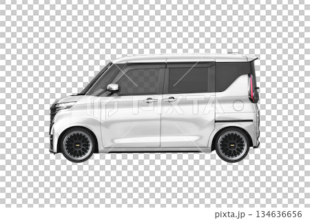 約30mmローダウンで17インチ社外ホイールを履いた軽乗用車（縮尺：XLサイズで1px＝約1mm） 134636656