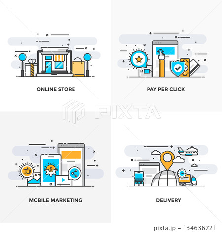 Flat line Designed Concepts 8-Colored 134636721
