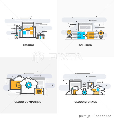 Flat line Designed Concepts 9-Colored 134636722
