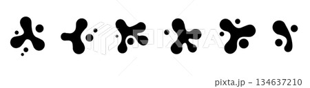 Set shape blob organic form. Set shape blob organic form. 134637210