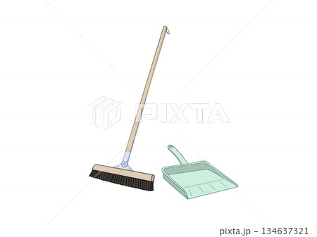 帚と塵取り（学校用） 134637321