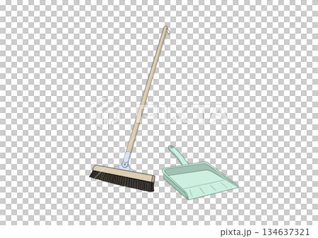 帚と塵取り（学校用） 134637321