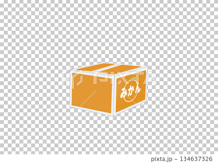 橙色紙箱(斜放) 橙色紙箱(斜放) 134637326