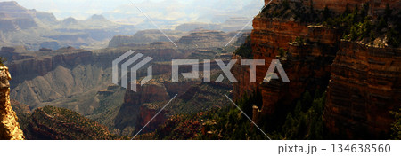 Hazy Sky Day At The Grand Canyon Arizona 134638560