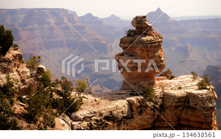 Hazy Sky Day At The Grand Canyon Arizona 134638561