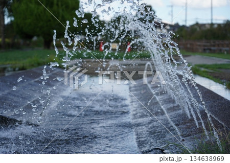 噴水のある公園 134638969