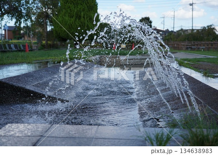 噴水のある公園 134638983
