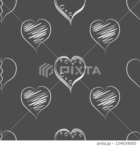Pattern with hearts. Seamless pattern for Valentine s Day. Pattern with hearts for printing and gift packaging. Vector illustration. 134639085