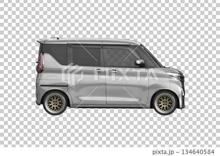 約30mmローダウンで17インチ社外ホイールを履いた軽乗用車（縮尺：XLサイズで1px＝約1mm） 134640584