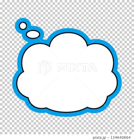 Simple speech bubble illustration - Fluffy Simple speech bubble illustration - Fluffy 134640664