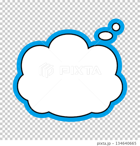 Simple speech bubble illustration - Fluffy Simple speech bubble illustration - Fluffy 134640665
