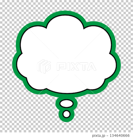 Simple speech bubble illustration - Fluffy Simple speech bubble illustration - Fluffy 134640666