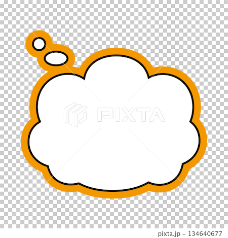 Simple speech bubble illustration - Fluffy 134640677