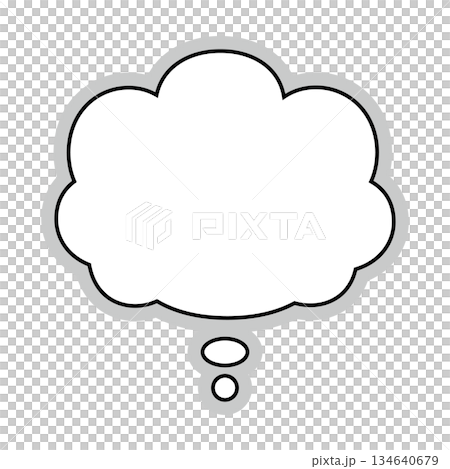Simple speech bubble illustration - Fluffy 134640679