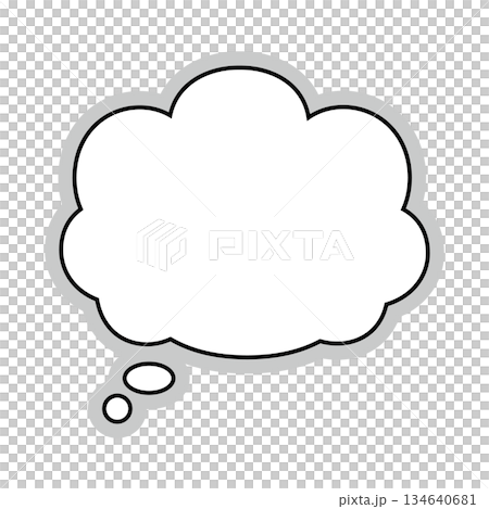 Simple speech bubble illustration - Fluffy Simple speech bubble illustration - Fluffy 134640681