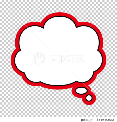 Simple speech bubble illustration - Fluffy Simple speech bubble illustration - Fluffy 134640688