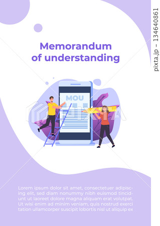 memorandum of understanding MOU. Vector...のイラスト素材 [134640861] - PIXTA
