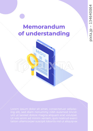 memorandum of understanding MOU. Vector illustration. memorandum of understanding MOU. Vector illustration. 134640864