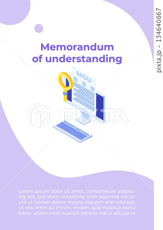 memorandum of understanding MOU. Vector illustration. memorandum of understanding MOU. Vector illustration. 134640867