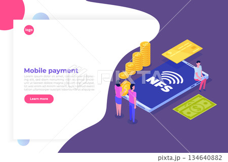 NFS - Network File System isometric. Vector illustration. NFS - Network File System isometric. Vector illustration. 134640882