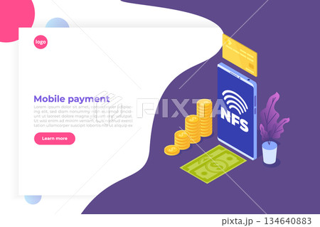 NFS - Network File System isometric. Vector illustration. 134640883