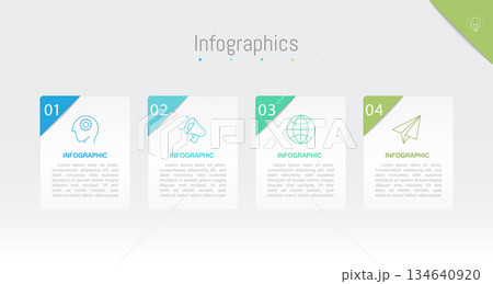 Infographic 4 options design elements for your business data. Vector Illustration. Infographic 4 options design elements for your business data. Vector Illustration. 134640920