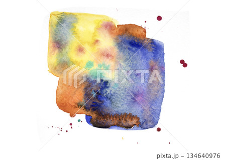 Vibrant Watercolor Squares Splashes and Paint Ink Vibrant Watercolor Squares Splashes and Paint Ink 134640976