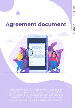 Legal restrictions, non-disclosure agreement contract or NDA concept. Vector illustration Legal restrictions, non-disclosure agreement contract or NDA concept. Vector illustration 134641045