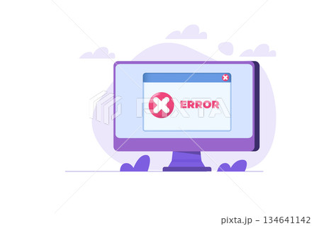 Download error concept. Vector illustration 134641142