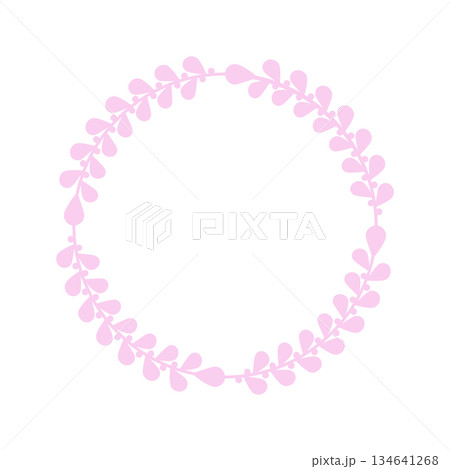 Easter circle frame, wreath with branches. Vector illustration. Easter circle frame, wreath with branches. Vector illustration. 134641268