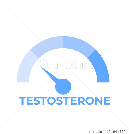 Testosteron level meter. Vector illustration. Testosteron level meter. Vector illustration. 134641352