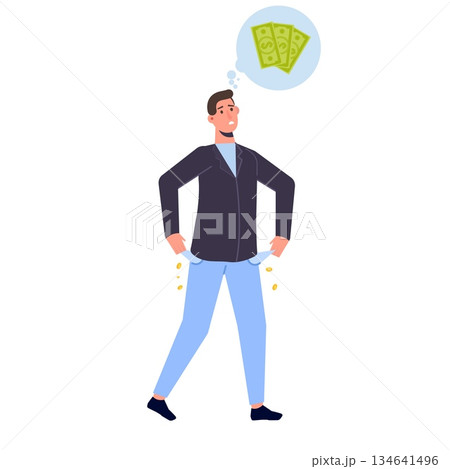 Financial problem, burnout, collapse, business concept. Vector isolated illustration. 134641496