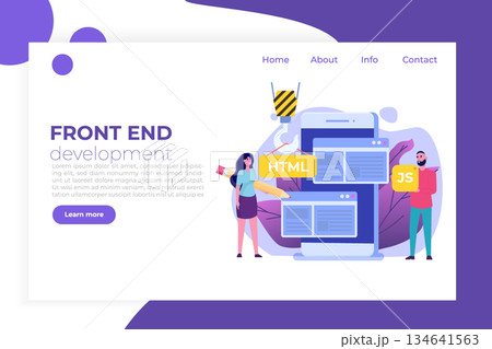 Programming Software or app , Web design and Front end development  concept.  Vector illustration. 134641563