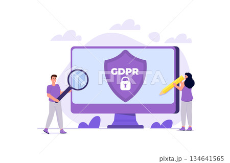 General Data Protection Regulation - GDPR iconcept. Vector illustration. 134641565