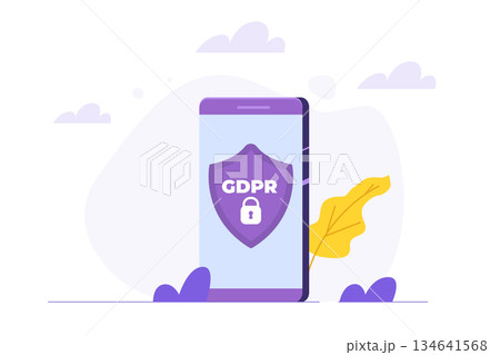 General Data Protection Regulation - GDPR iconcept. Vector illustration. 134641568