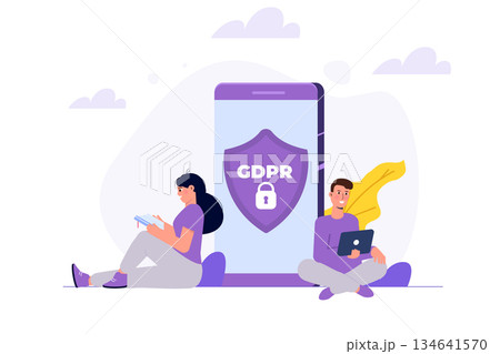 General Data Protection Regulation - GDPR iconcept. Vector illustration. General Data Protection Regulation - GDPR iconcept. Vector illustration. 134641570