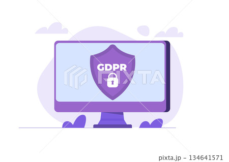 General Data Protection Regulation - GDPR iconcept. Vector illustration. 134641571