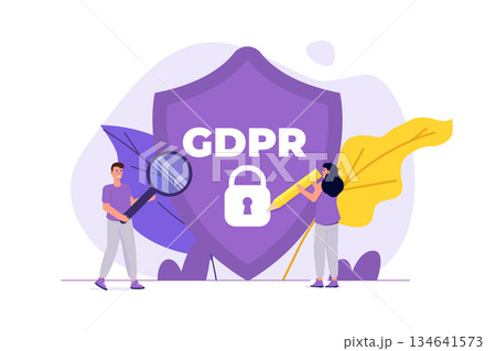General Data Protection Regulation - GDPR iconcept. Vector illustration. 134641573