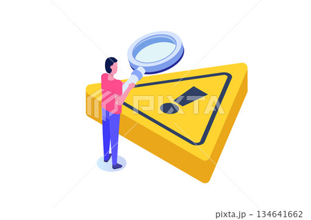 Identification of problems, risk analysis, ways to overcome or resolve problems concept. Vector illustration. Identification of problems, risk analysis, ways to overcome or resolve problems concept. Vector illustration. 134641662