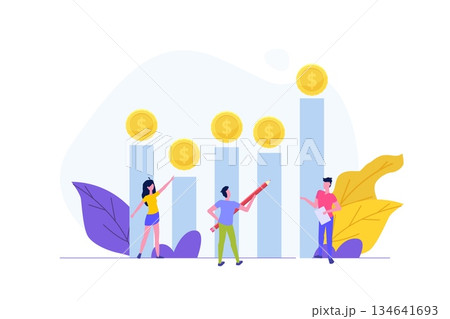 Investment opportunity searching concept. Vector illustration. 134641693
