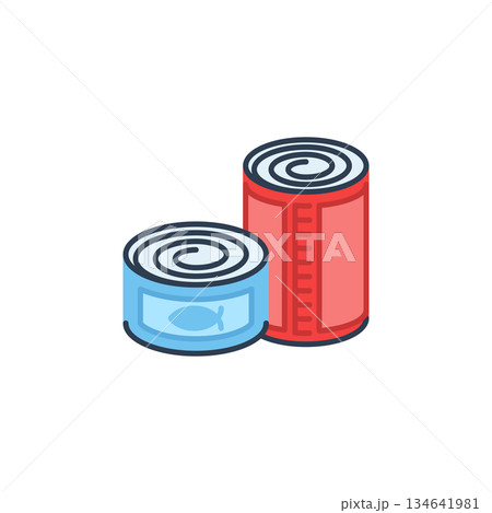 Canned Food vector icon. Adventure icon flat style. perfect use for logo, presentation, website, and more. modern icon design color style 134641981