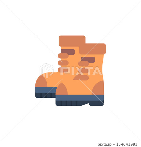 Boots vector icon. Adventure icon flat style. perfect use for logo, presentation, website, and more. modern icon design color style Boots vector icon. Adventure icon flat style. perfect use for logo, presentation, website, and more. modern icon design color style 134641993