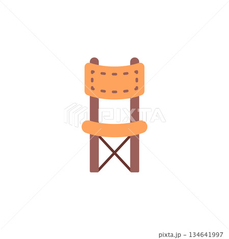 Camping Chair vector icon. Adventure icon flat style. perfect use for logo, presentation, website, and more. modern icon design color style Camping Chair vector icon. Adventure icon flat style. perfect use for logo, presentation, website, and more. modern icon design color style 134641997