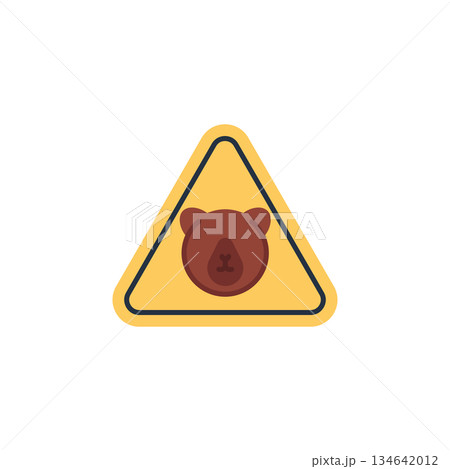 Bear Sign vector icon. Adventure icon flat style. perfect use for logo, presentation, website, and more. modern icon design color style 134642012