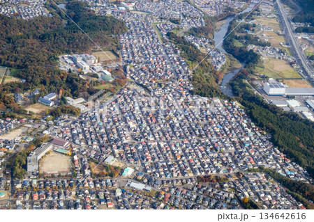 仙台市太白区人来田付近を空撮 134642616
