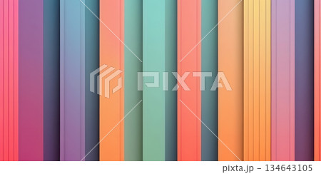 Abstract Neon Gradient Background with Vertical Light Lines. ideal for technology, music, UI banners 134643105