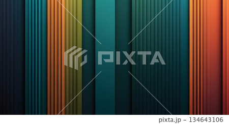 Abstract Neon Gradient Background with Vertical Light Lines. ideal for technology, music, UI banners 134643106
